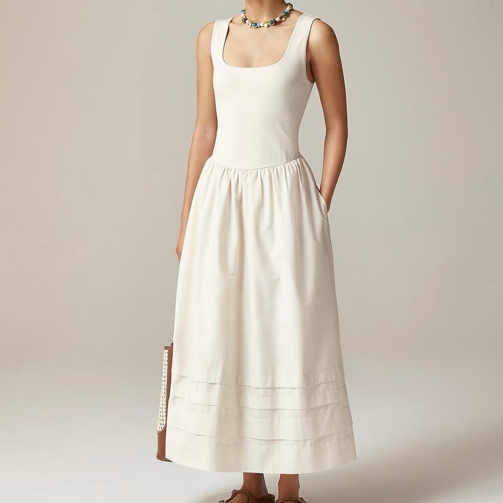 J. Crew Cream Midi Dress